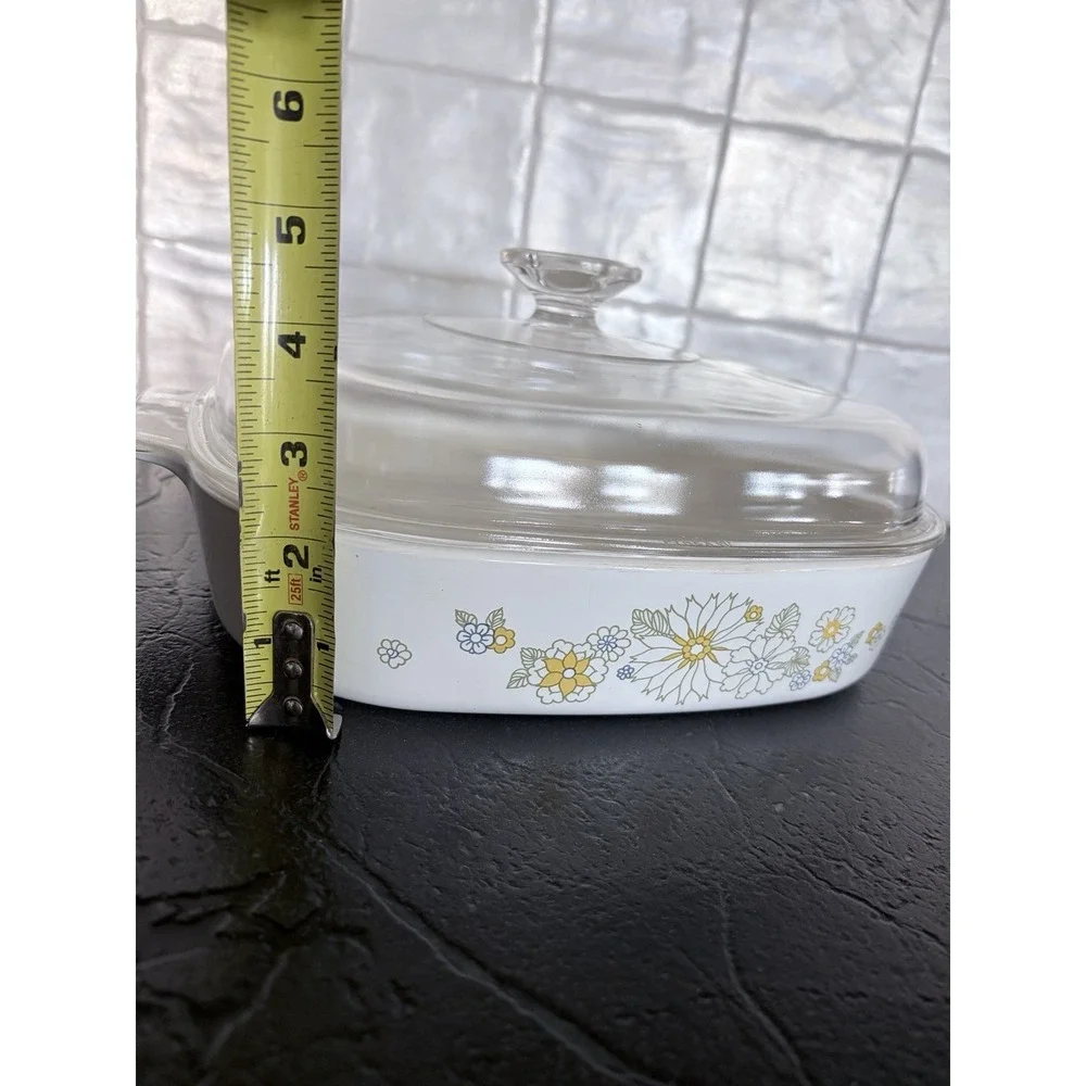 VTG Pyrex Corning Ware Floral Bouquet 9.75